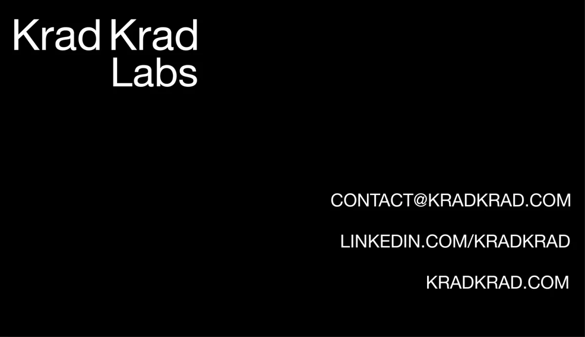 Black card back with contact details