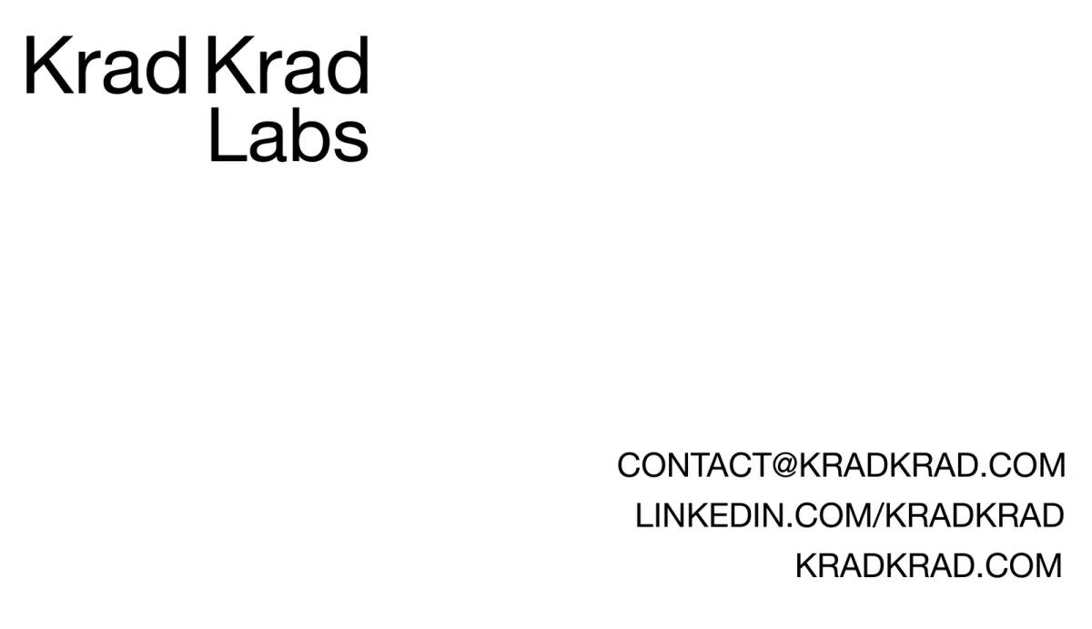 White card back with contact details