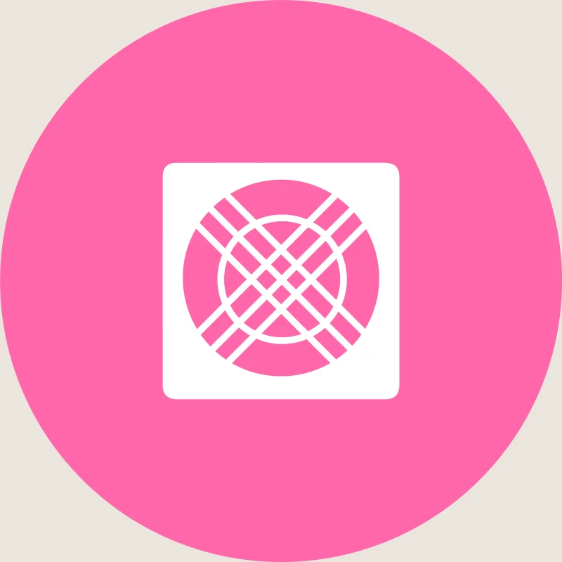 Pink lattice emblem