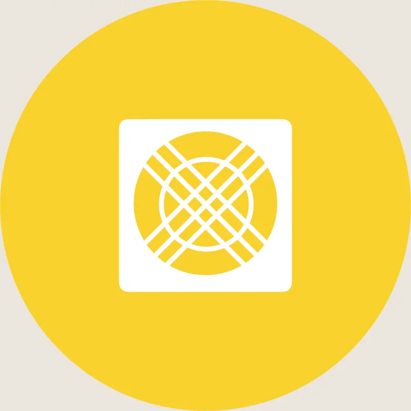 Yellow lattice emblem