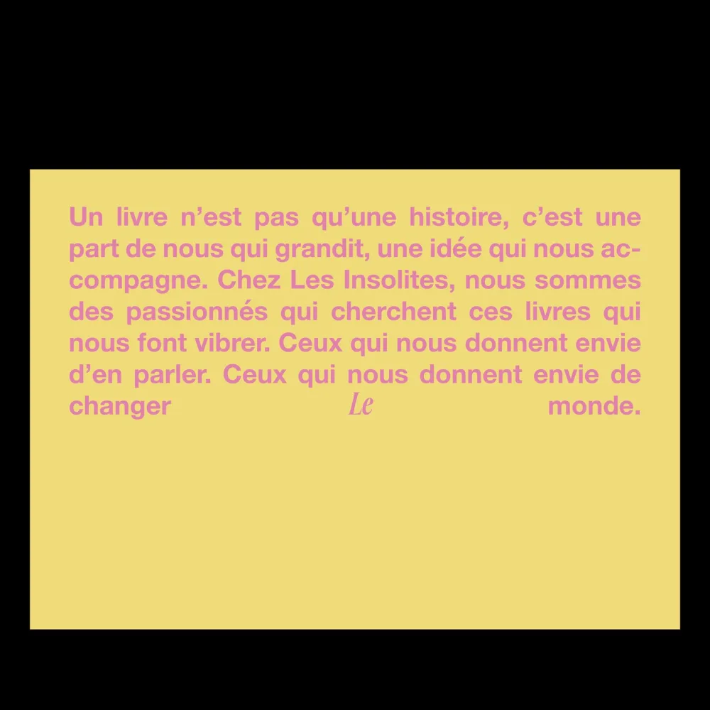 Spread with pink text on yellow