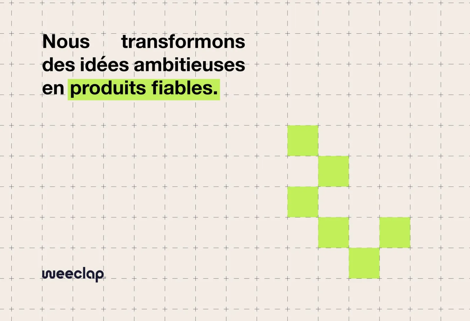 Poster: we turn ambitious ideas into reliable products, robotic arm