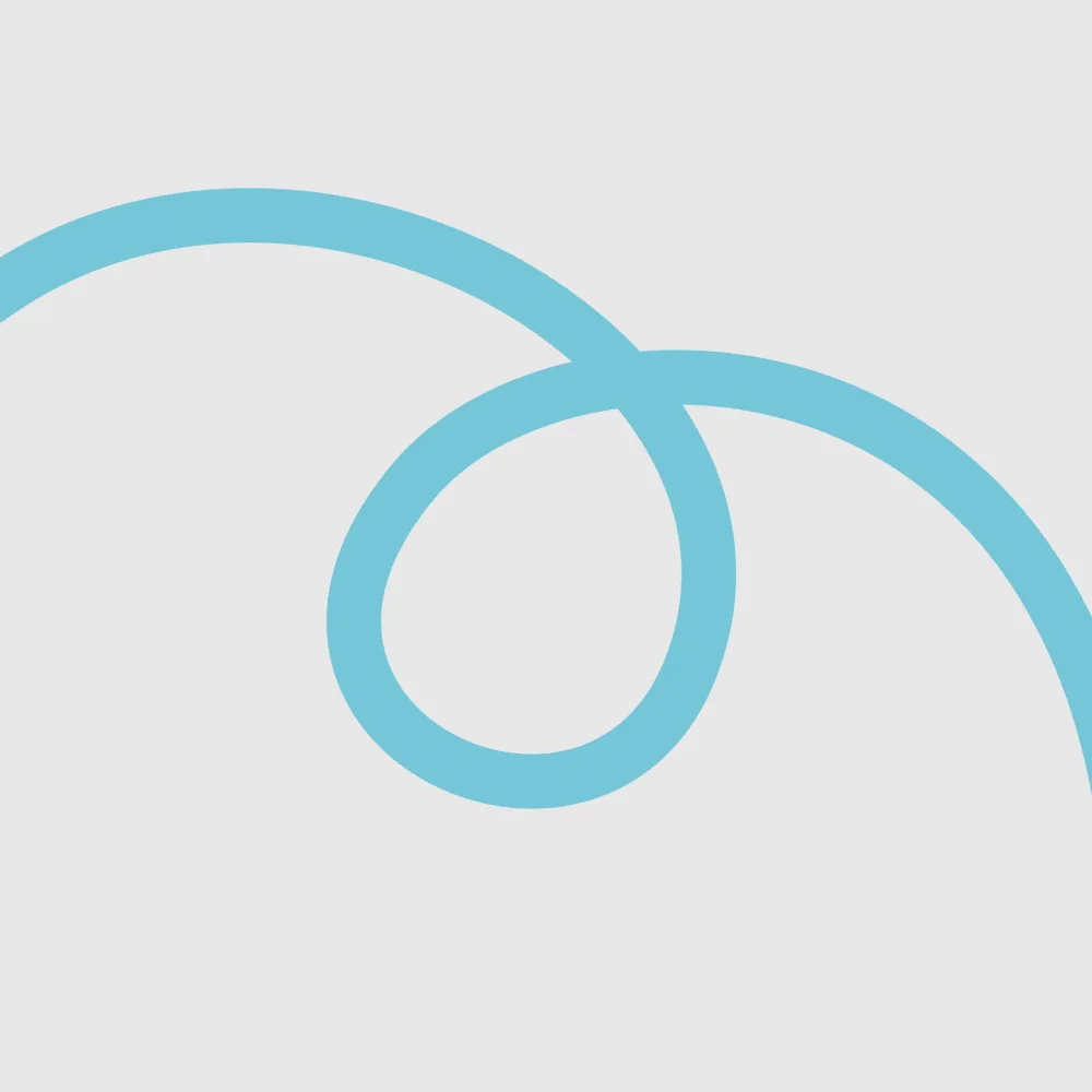 The looping line drawn from the y, in blue on light grey